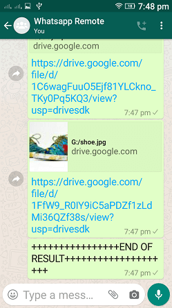 Googdrive command, whatsapp cloud remote